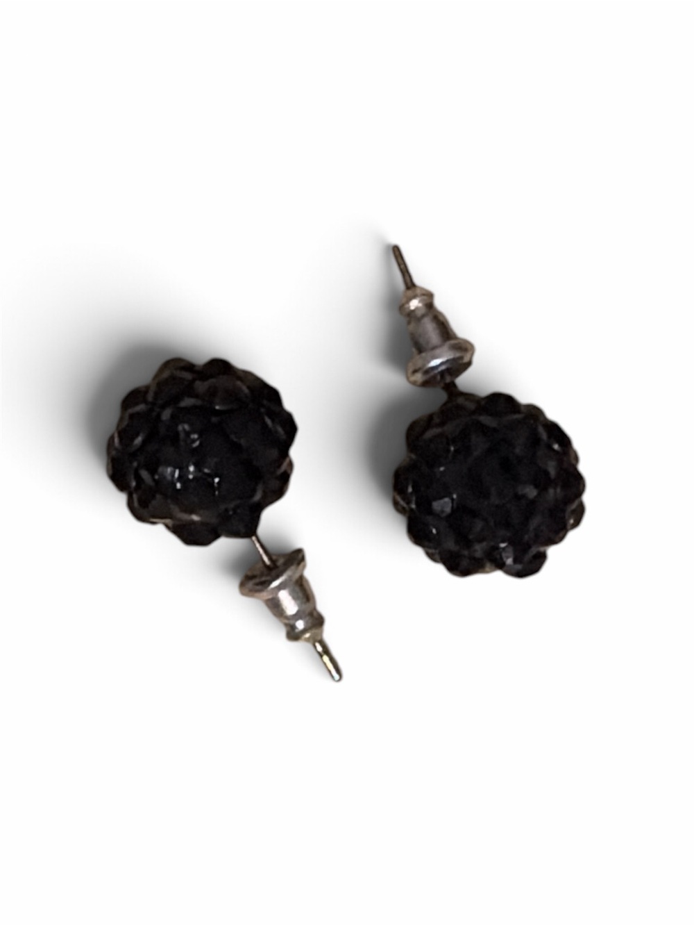 Black Crystal Cluster Stud Earrings - Women's Accessories